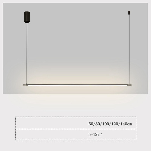 Luminária Pendente Linear Moderna De Teto Horizontal 100 Cm