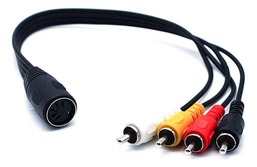 Cable De Audio Din Hembra De 5 Pines A 4 Rca Macho, De Grado