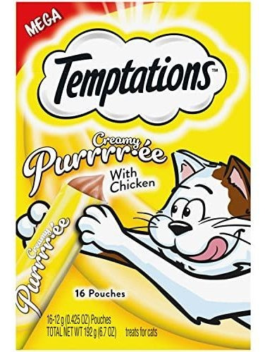 Temptations Creamy Puree With Chicken Lickable Cat Treats, 1