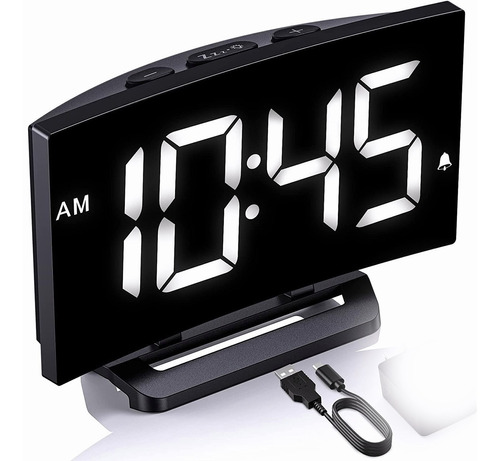 Imagen 1 de 7 de Reloj Despertador Digital Pantalla Led Alarma Luminoso 