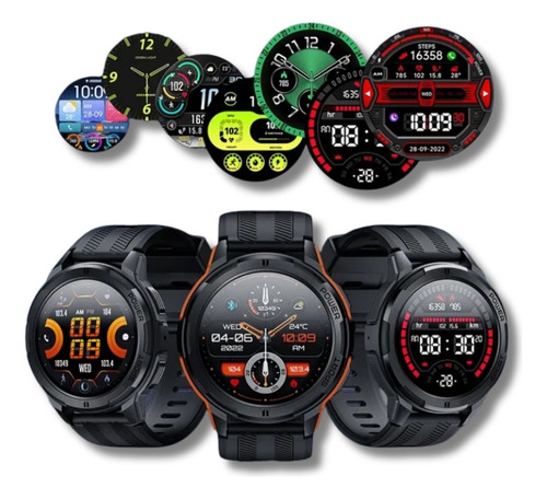 Smartwatch Carbn Scout Tela Amod Bluetoth Fz Recebe Chamada Caixa Preto E Grafite Pulseira Preto Bisel Cinza-escuro Desenho Da Pulseira Mesh