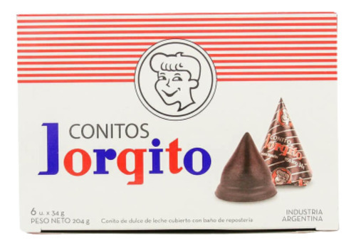 Conitos Dulce De Leche Jorgito Caja X 6u Regalería Chocolate