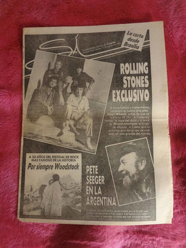 Suplemento Si Clarin 11 Agosto 1989 Rolling Stone Charly G