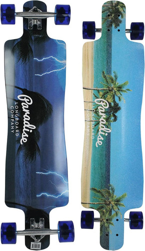 Paradise Longboard Drop Down Monopatín Cruiser Completo, Sto