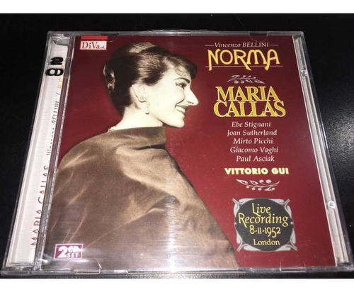 Maria Callas Norma Vincenzo Bellini Cd Doble London 