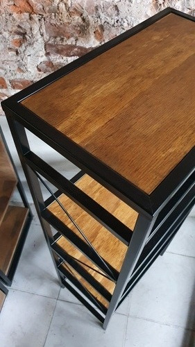 Imagen 4 de 9 de Mueble Biblioteca Estantes Repisa Industrial Madera A Medida