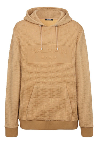 Sudadera Balmain Monogram Embossed Logo Hoodie Original