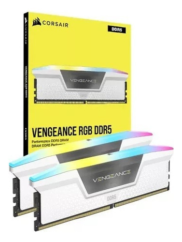 Memória Gamer Corsair Vengeance White Rgb Ddr5 2x16g 6400mhz