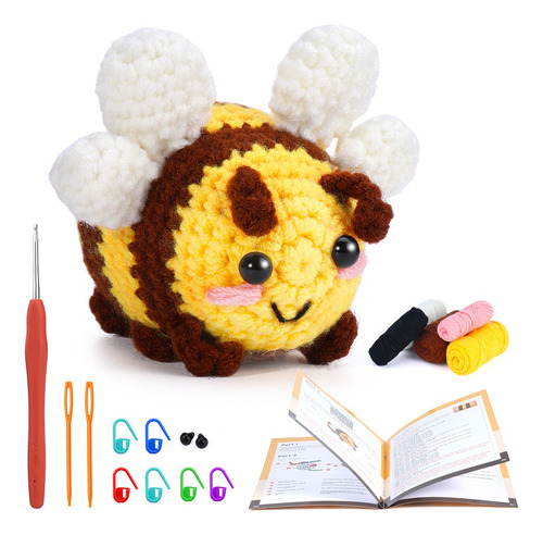 Kit De Ganchillo Diy Little Bee Con Hilo De Tejer Ne