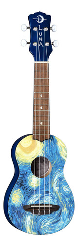 Luna Guitars Starry Night, Ukelele Soprano De 4 Cuerdas Con.