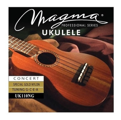 Encordado Para Ukelele Concierto Magma Cuerdas Nylon Gold