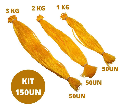 Saco De Laranja Rede Frutas Redinha Amarela Saquinho 150 Uni Cor Amarelo