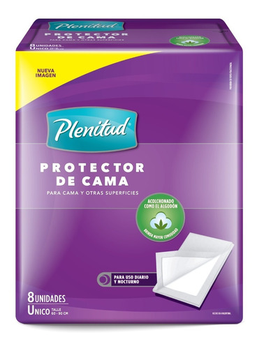 Protector De Cama Plenitud  Talla Unica Pack De 5 Pqt X 8 Un