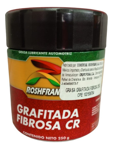  Grasa Grafitada Fibrosa Cr Roshfrans 250gr 