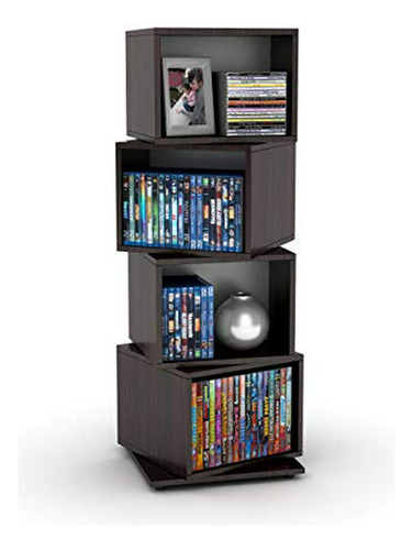 Organizador De Cubos Giratorio De 4 Niveles En Espresso