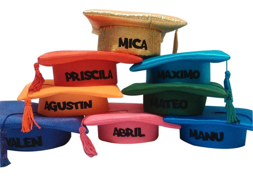 Gorros De Egresados Tamaño Primaria Y Adultos. Unicos En Ml!