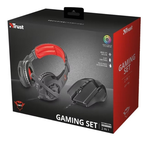 Gaming Set Pc Trust Headset Y Mouse Gamer