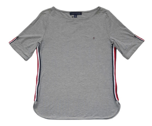 Polera Tommy Hilfiger Manga 3/4 - Gris J11h08