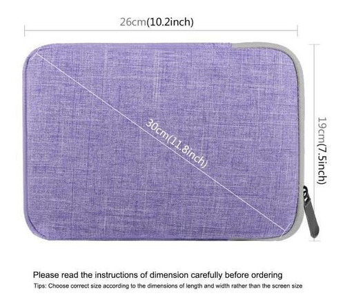 Imagen 3 de 6 de Bolso Protector Para iPad / Tablet / iPad Pro 9.7 / Morado