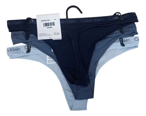Pack 3 Tangas Calvin Klein Originales Qp2935x-450 Talla M