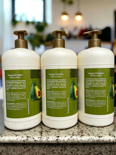Kit 3 Shampoo Tratamento Restaurador Pós Quimica 1 L K7859