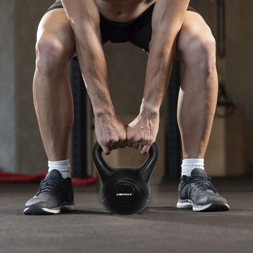 Melhor Kettlebell Kettlebell Kettlebell Kettlebell Kettlebell Kettlebell para exercícios em casa - preto