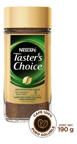 Nescafé Taster´s Choice Descafeinado 190g frasco