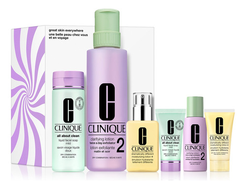 Set Clinique Skineverywhere De 3 Pasos Para Piel Seca  