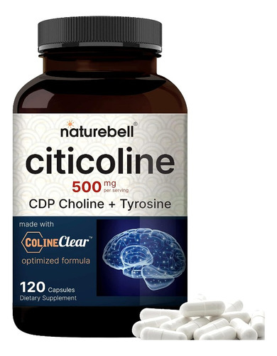 Citicolina 500mg + Tirosina 50mg Potencia Tu Mente (120caps)