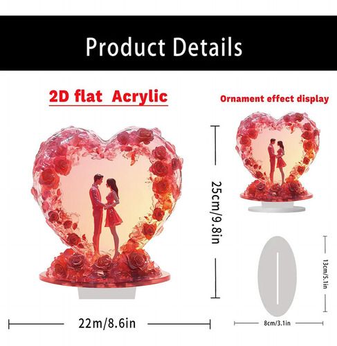 Letrero De Mesa Con Forma De Corazón Compatible Con San