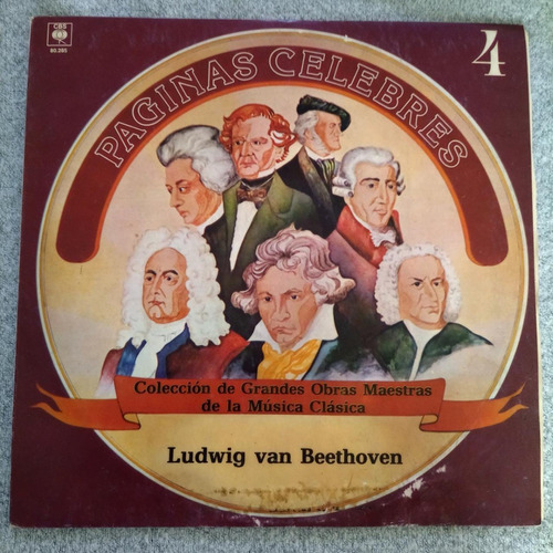Disco De  Vinilo Páginas Célebres Ludwig Van Beethoven