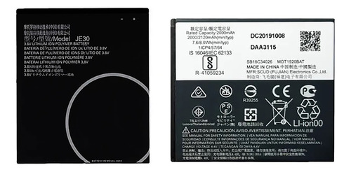 Bætería Para Motorola E5 Play-je30 Moto E5 Play Go Calidad