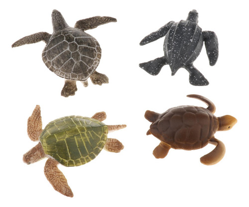 2 Plástico Animal Turtles Figuras Modelo Animales Juguetes