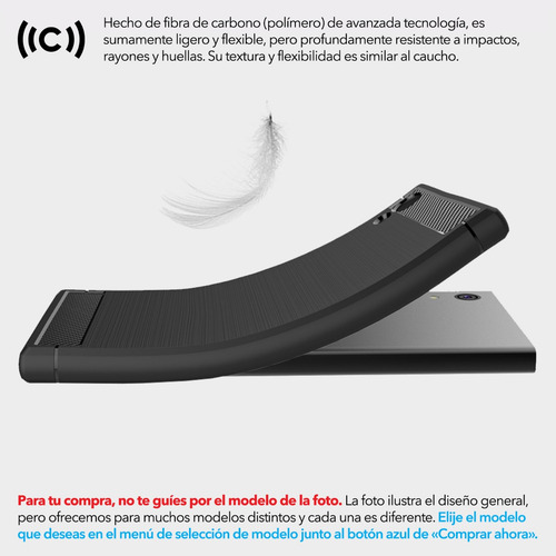 Imagen 8 de 8 de Funda Carbono Xperia 10 | Xa2 | Xa2 Ultra | Xa1 | Xa1 Ultra | Xa1 Plus | L1 | L2 | Xz3 | Xz2 | Xz1 | Xz Premium | Xz