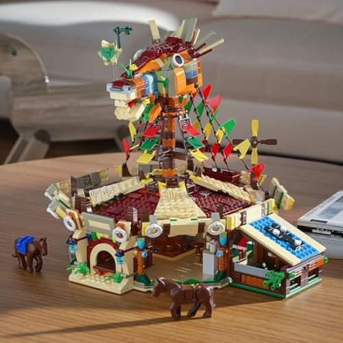 Kit De Modelo De Construcción De Establo De Caballos, Escena
