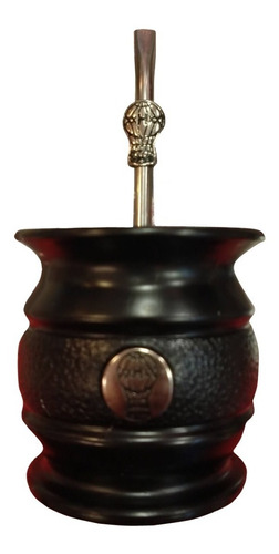 Imagen 5 de 6 de Mate Huracán Con Bombilla De Acero Negro