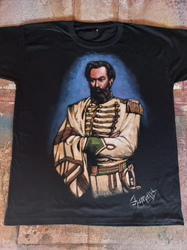 Remera De Martin Miguel De Güemes Pintada A Mano