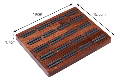 Bandeja De Madera Para Anillos, Caja De Exhibición Con 20