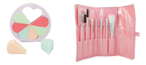 Pack Esponjas + Set De Brochas Para Maquillaje