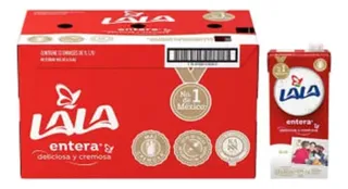 Leche 12 Pack 1 Litro C/u Lala Entera