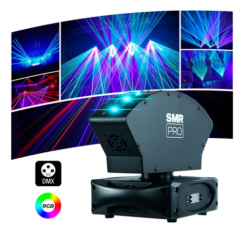 Efecto Laser Rgb 8 Salidas Prisma Smr Pro Raptor Dmx Dj Bar