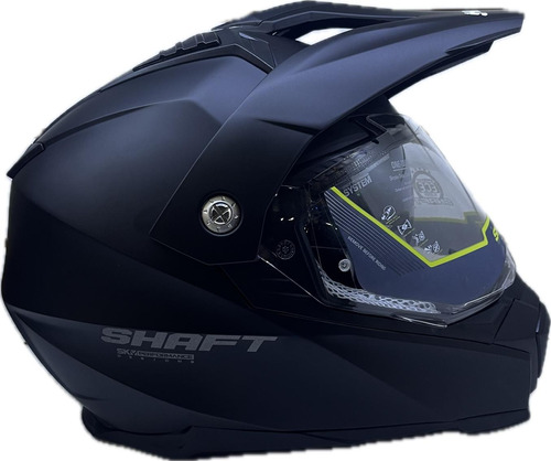 Casco Shaft Mx380 Solido Negro Mate 