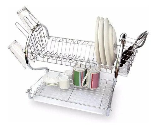 Escurridor De Plato Vonne Ccn003 Cromado 2 Niveles