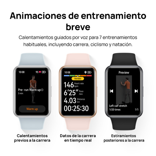 Imagen 7 de 12 de Huawei Watch Fit 2 Active 1.74" caja de polímero midnight black, malla midnight black de silicona