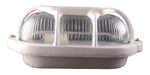 Aplique Tortuga Aluminio Ovalada E27 60w Blanca /negra