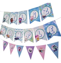 Comprar Banderin Feliz Cumple X12 Gabby Casa De Muñecas Nene