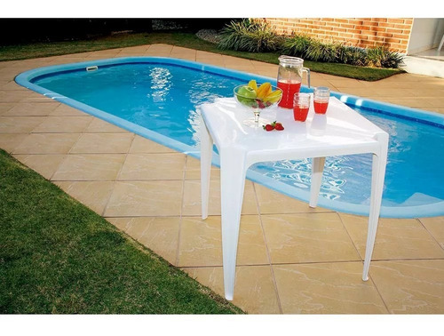 Mesa Plastica Quadrada 70 X 70 Branca