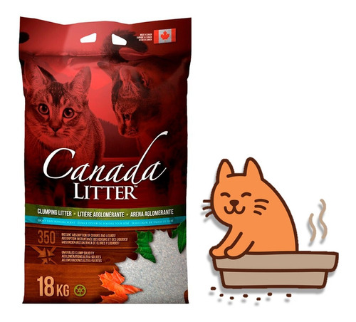 Arena Sanitaria Gatos Canada Litter Saco 18 Kg