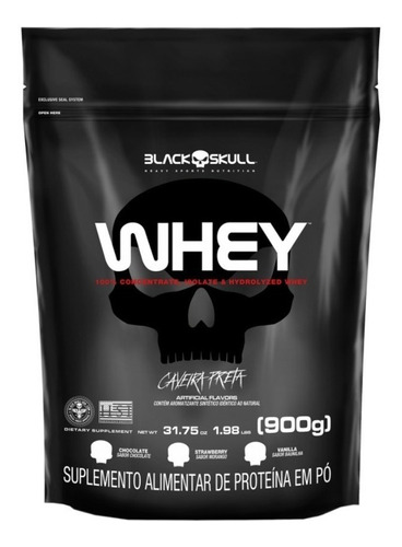 Whey Protein Con + Iso + Hidro Refil 900g - Black Skull