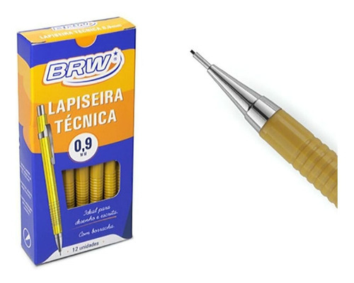 Lapiseira Técnica 0.9mm Caixa C/12 Unidades Brw